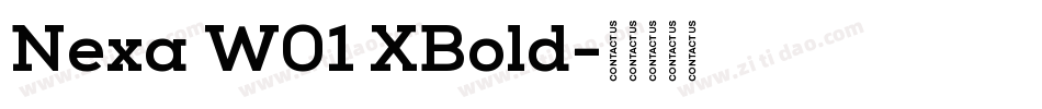 Nexa W01 XBold字体转换